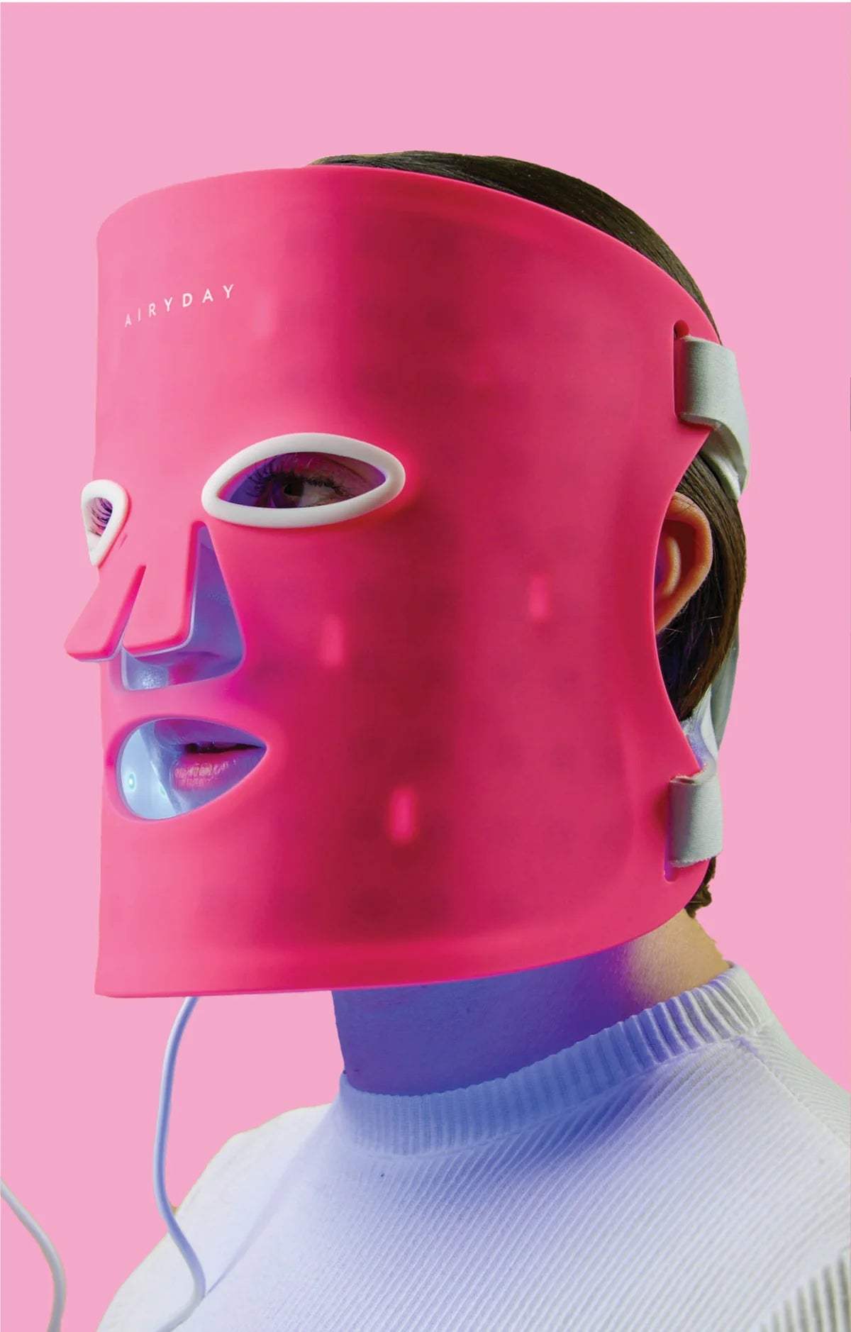 Airyday Bright On LED Face Mask - Red Light Therapy for Skin Rejuvenation, Anti-Aging & Acne Treatment - Perfect for At-Home Skincare Routine & Spa Days