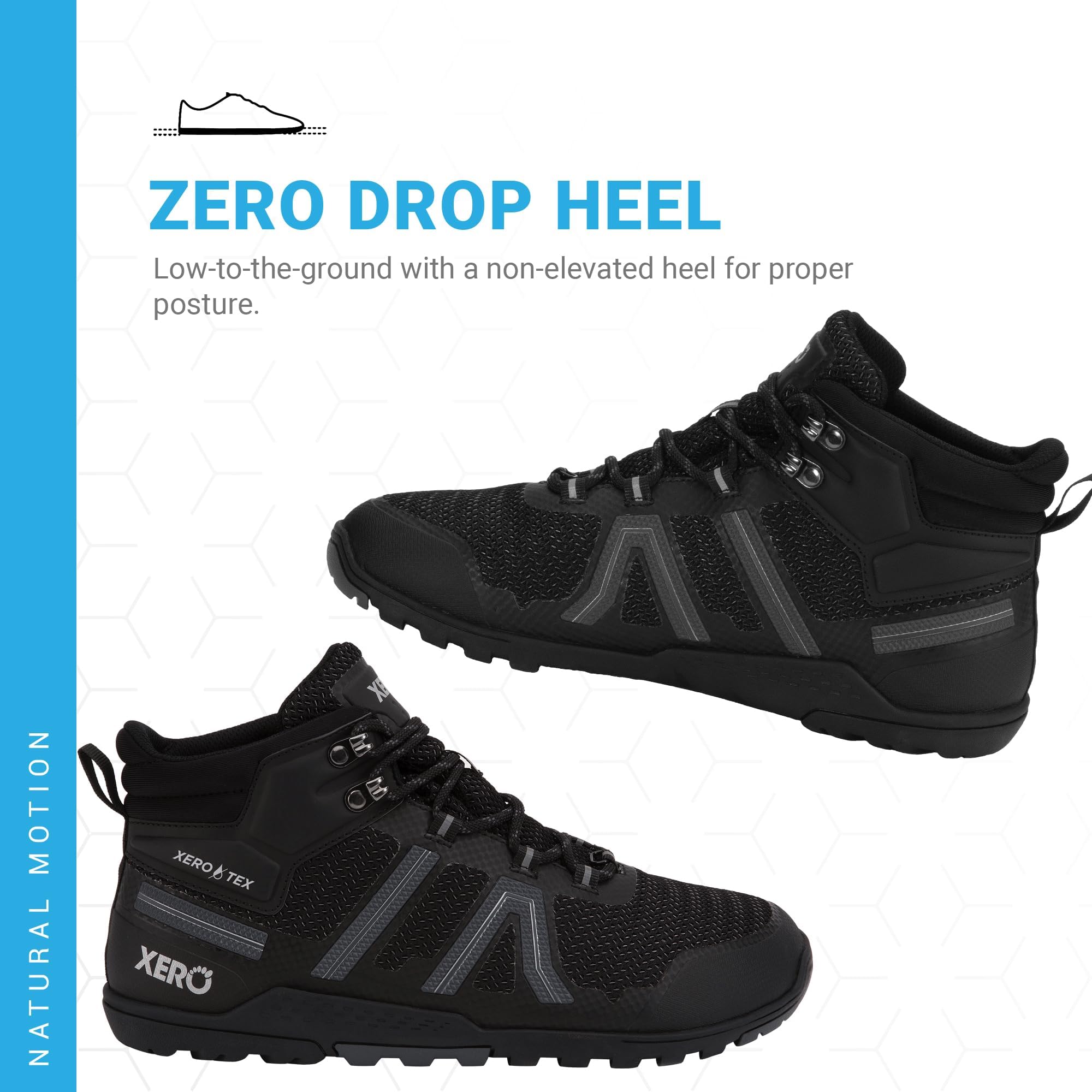 Xero Shoes Xcursion Fusion Waterproof Barefoot Hiking Boots for Men - Zero Drop Minimalist Trail Shoes with Wide Toe Box | Outdoor Trekking, Backpacking & Adventure Travel Footwear