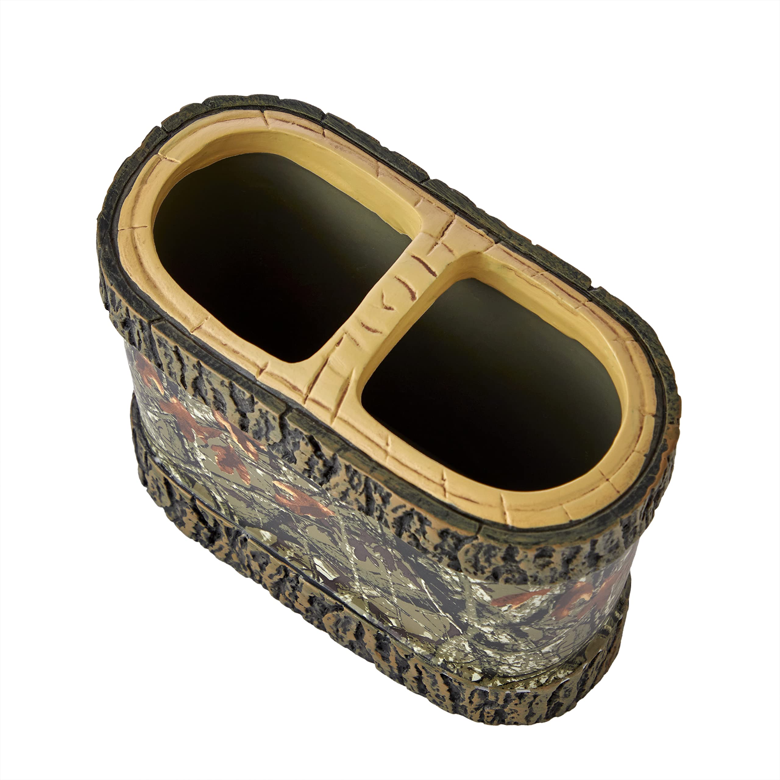 SKL Home Camo Collar Toothbrush Holder - Brown | Waterproof Bathroom Organizer for Toothbrushes & Dental Care Essentials | Perfect for Modern Homes, Dorm Rooms & Travel Accessories