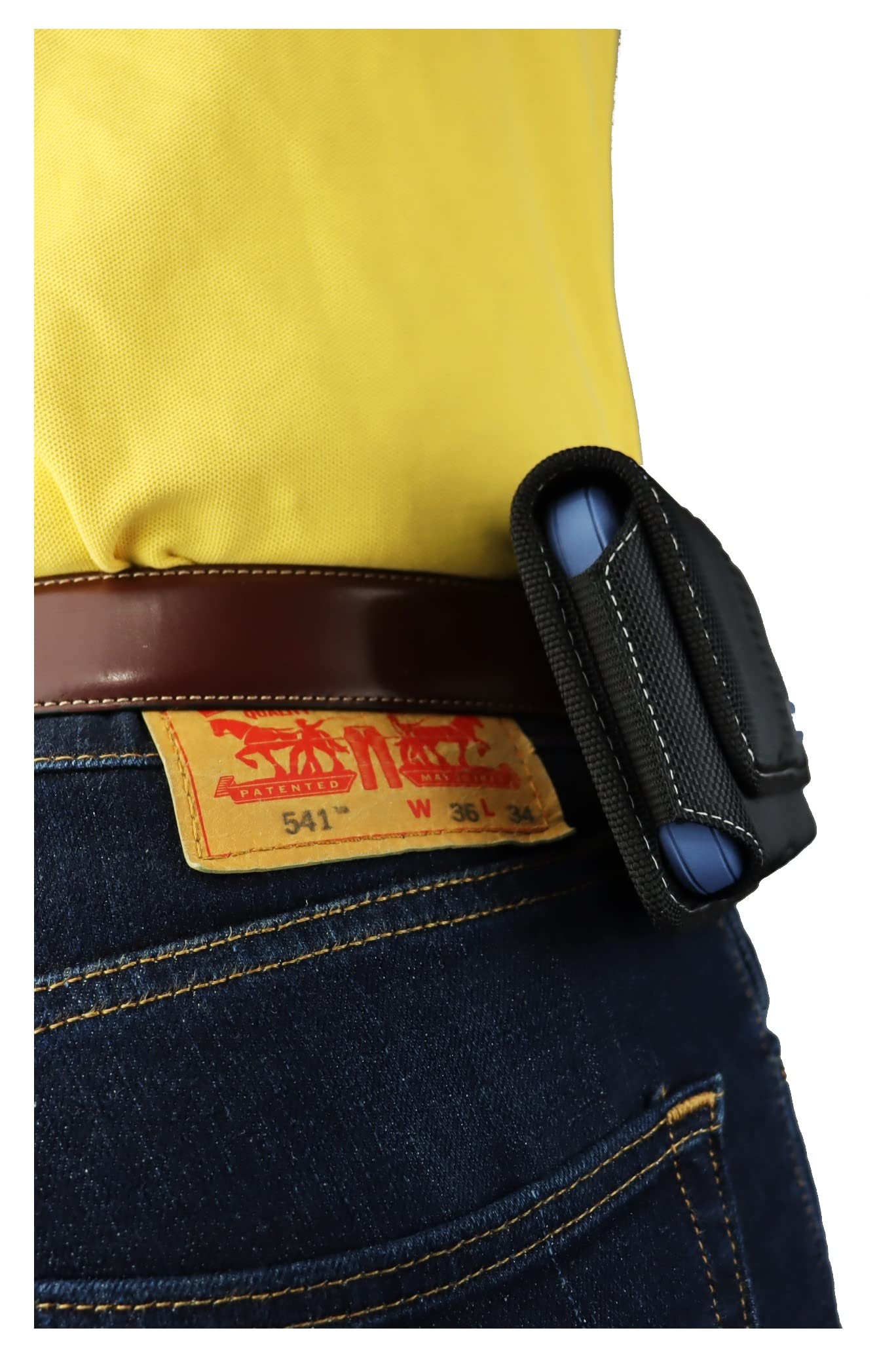 Durable Nylon Cell Phone Holster Pouch for Samsung Galaxy S24/S23/S22/S21/S20+ Plus - Compatible with Otterbox Commuter & Defender Cases - Heavy Duty Belt Clip with Magnetic Closure (Sideways Carry) - Perfect for Outdoor Activities, Work, and Hands-Free Convenience