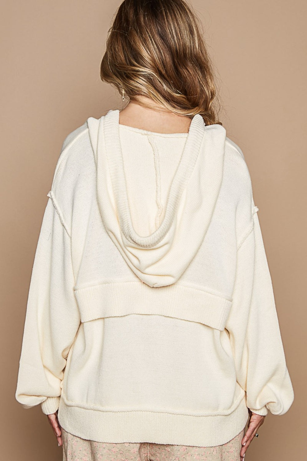 Drop Shoulder Hooded Sweater for Women - Cozy Oversized Pullover with Kangaroo Pocket | Perfect for Fall, Winter & Casual Outfits