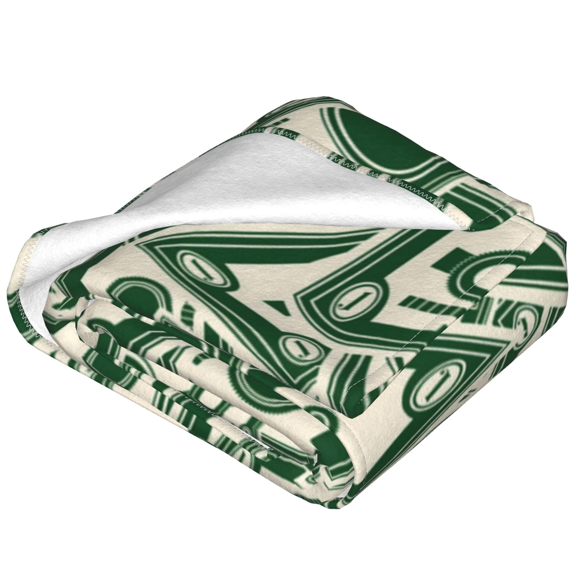 Soft Microfiber Fleece Blanket with Dollar Bill Print - Lightweight Summer Throw for Boys & Girls - Queen Size Fuzzy Blanket for Couch, Bed, Sofa - Perfect for Nap, Sleep & Home Decor