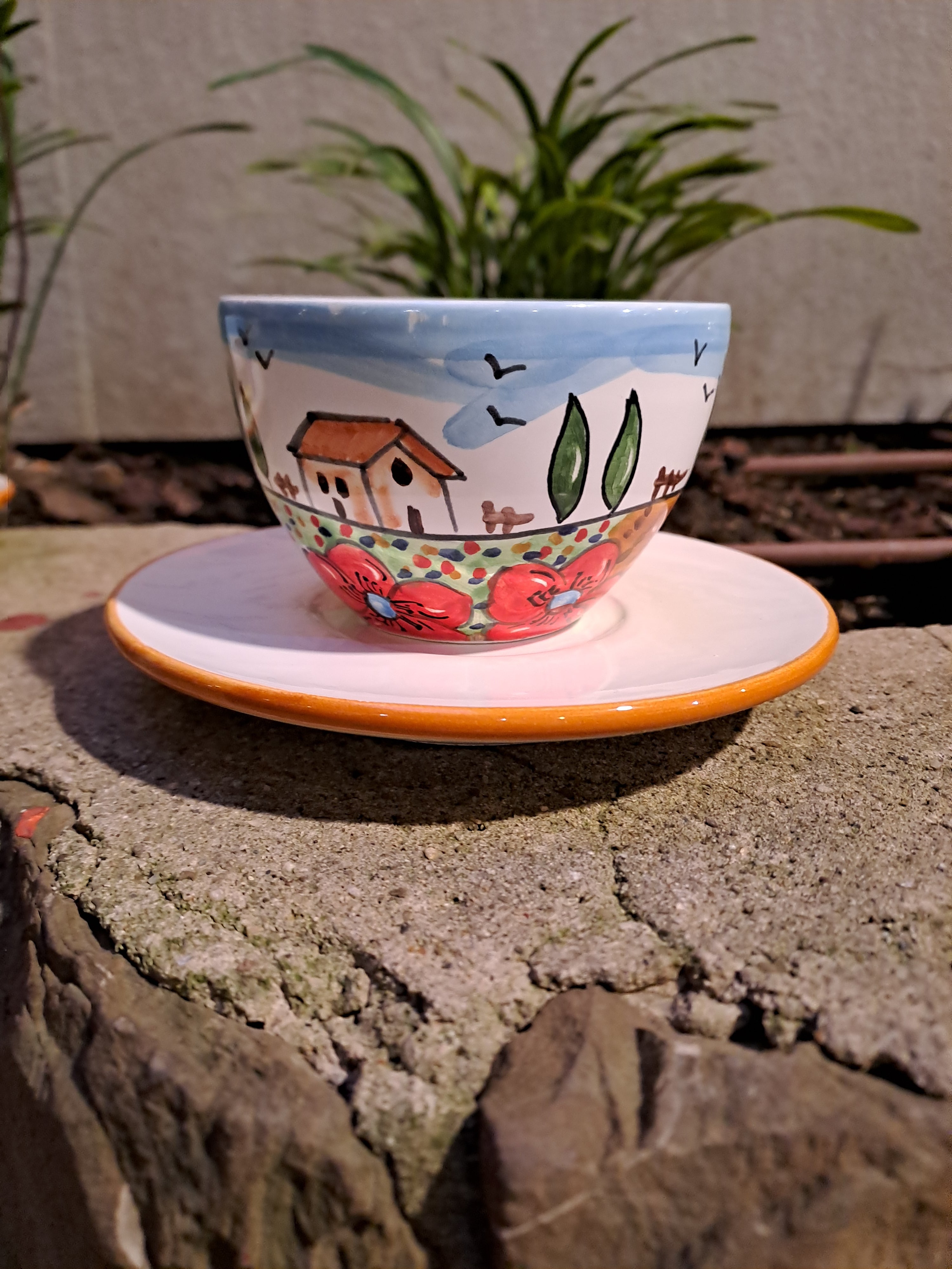 Premium Ceramic Tea Cup Set - Handcrafted Porcelain Tea Cups for Herbal, Green & Black Tea - Perfect for Home, Office & Gifting (Set of 4)
