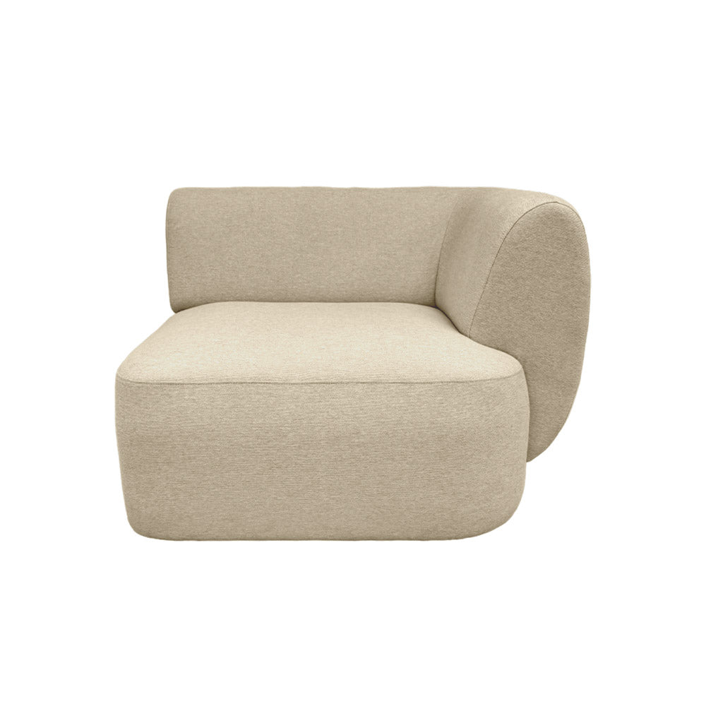 Pebble Right Arm Sectional Chair with EcoClean Fabric - Modern Comfort for Living Room, Office & Lounge - Durable & Stylish Sofa for Relaxing & Entertaining