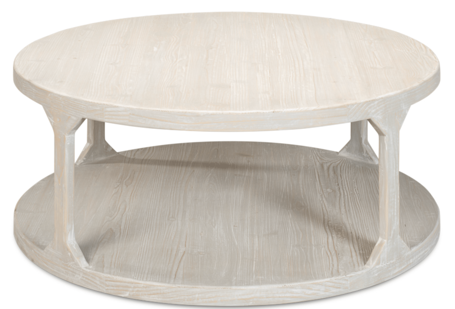 Whitewashed San Juan Beach Coffee Table - Coastal Style Living Room Furniture for Home Decor & Beach House Styling