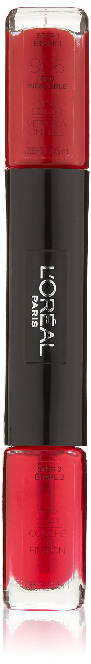 L'Oréal Paris Infallible Long-Lasting Nail Polish - Vibrant Red, 0.34 Fl Oz - Chip-Resistant Formula for Salon-Quality Manicures at Home | Perfect for Parties, Weddings & Everyday Wear