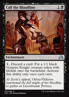 Magic The Gathering - Call The Bloodline (103/297) - Shadows Over Innistrad MTG Card - Perfect for Commander, Standard & Casual Play