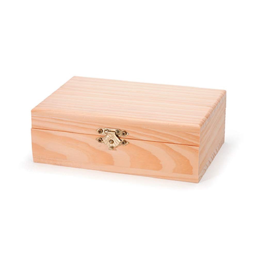 Darice Unfinished Wood Craft Box 6