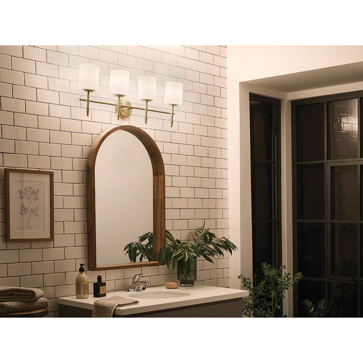 Modern Bathroom Vanity Light - LED Wall Sconce with Adjustable Arms, Dimmable Lighting for Makeup & Grooming - Perfect for Bathroom, Dressing Room & Bedroom Vanity Areas