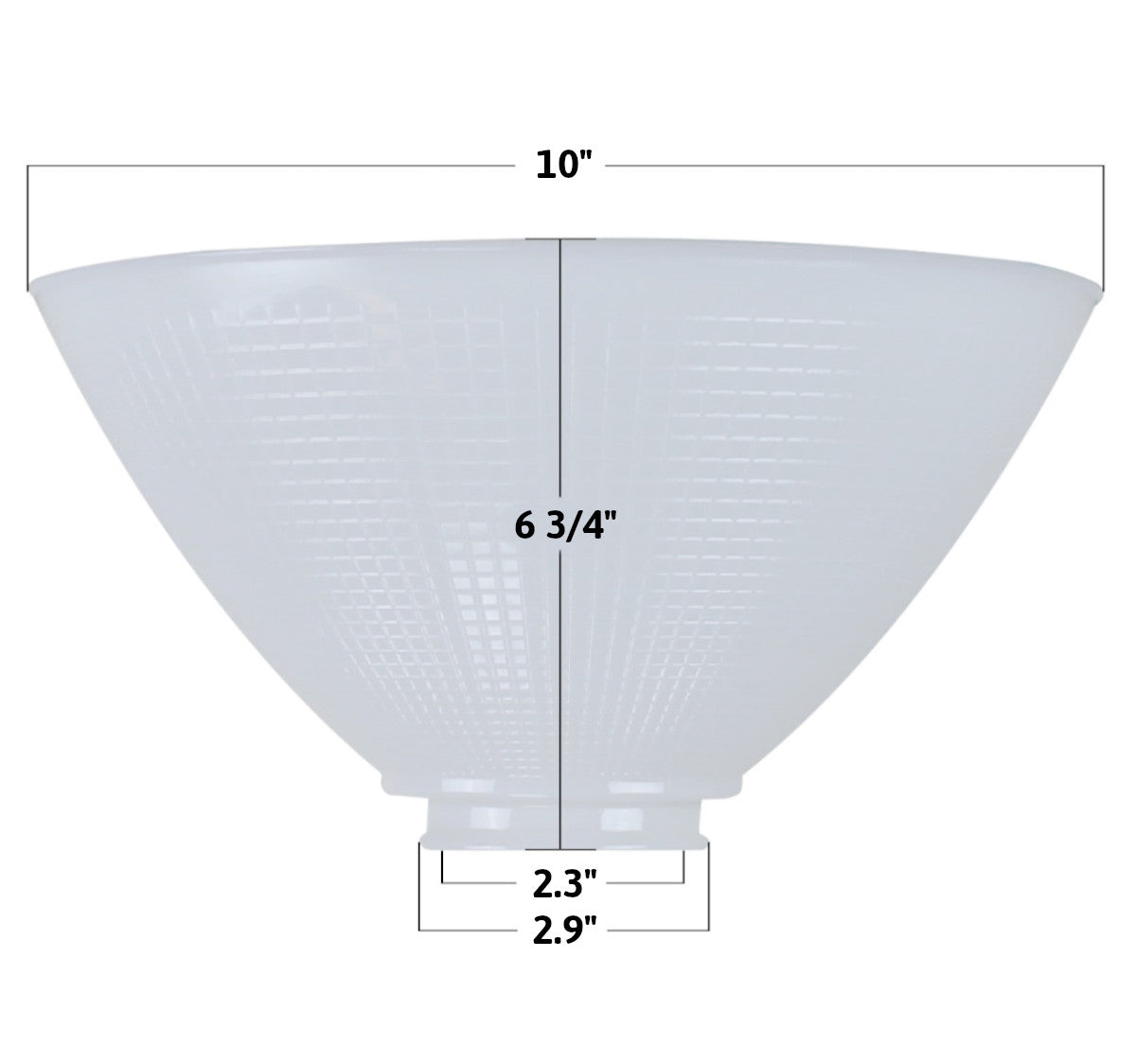 10 Inch Diameter Reflector Replacement Lamp Shade - Perfect for Table Lamps, Floor Lamps & Home Decor Lighting