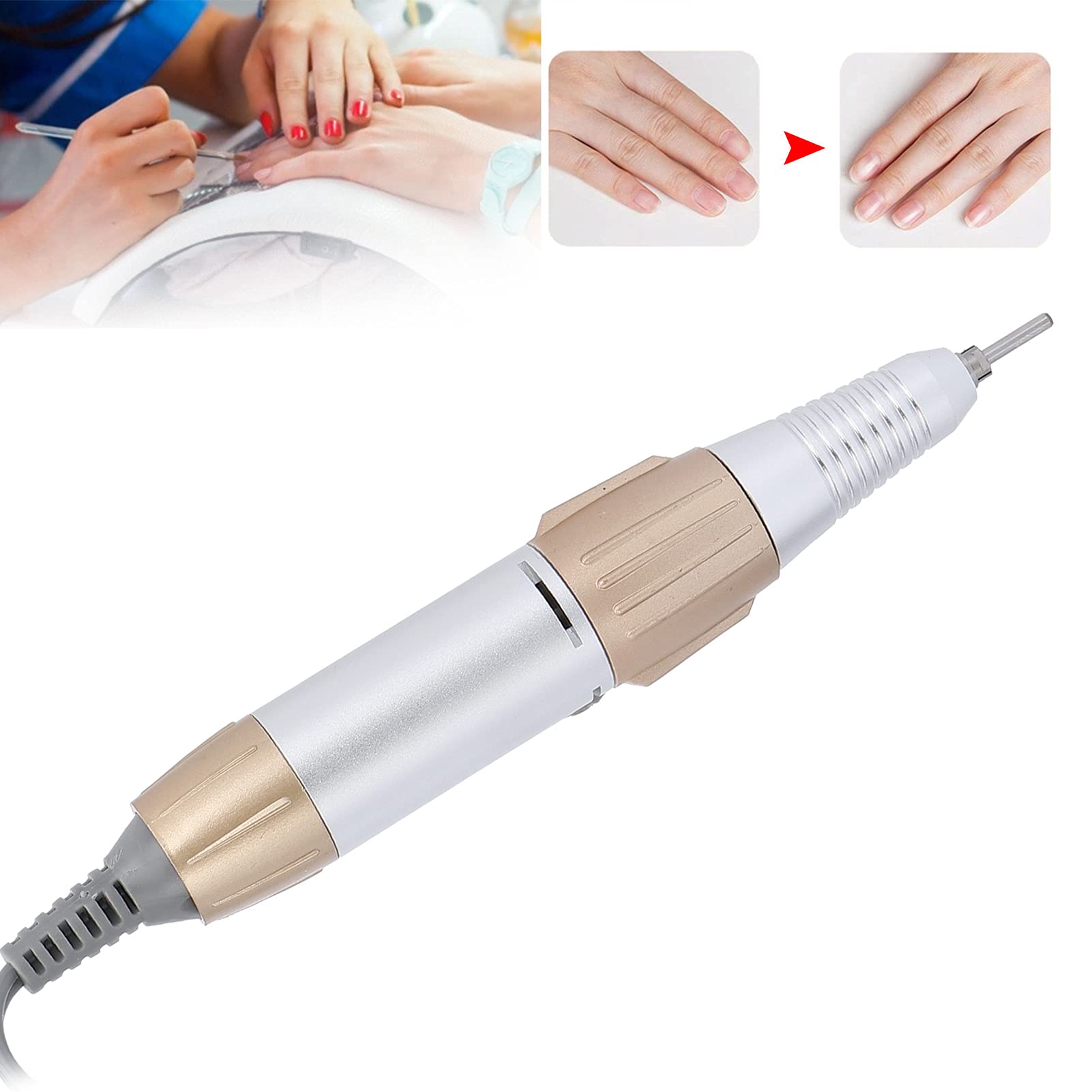 Professional Electric Nail Drill Machine - 35000 RPM Portable Nail Drill Handpiece with Low Noise | Replacement Nail Polisher Grinder for Salon & Home Manicure/Pedicure | Perfect for Nail Art, Acrylics & Gel Extensions