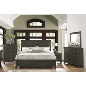 Blaire Farmhouse Dresser in Espresso - Rustic Wooden Chest of Drawers for Bedroom, Living Room, or Nursery Storage