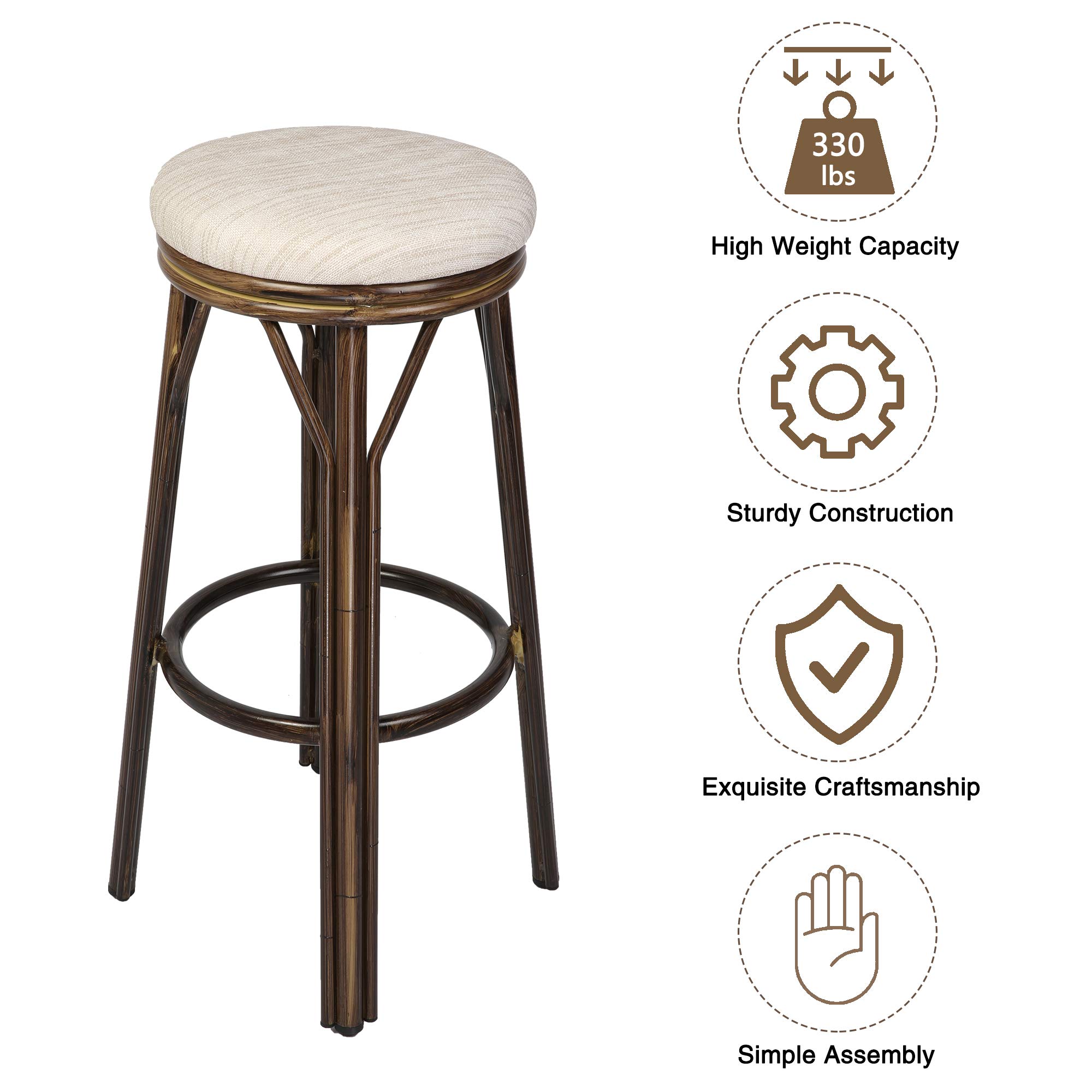 Luckyermore Set of 2 Bar Stools - 24