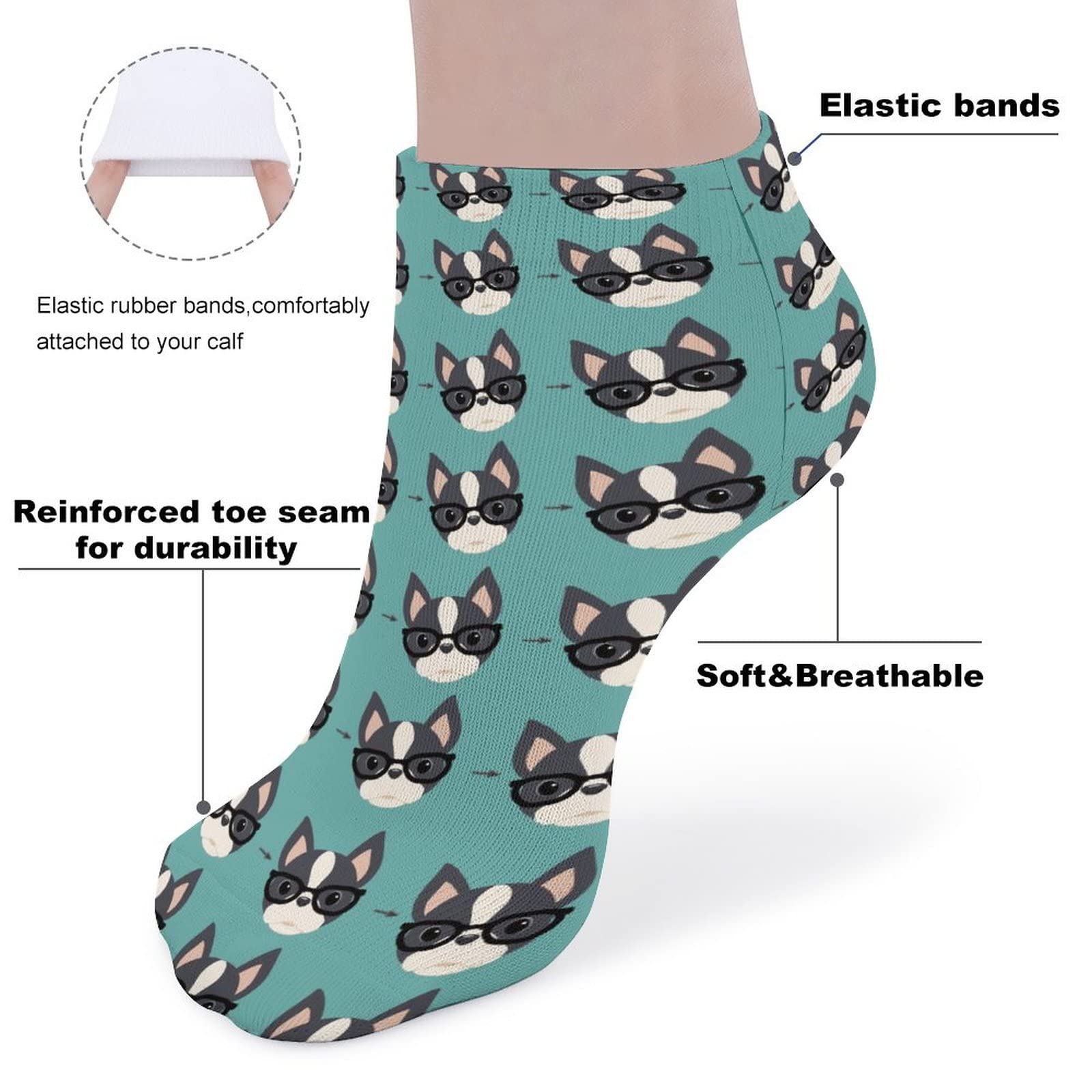 Funny Low Cut Ankle Socks for Women - Crazy Lady Boat Socks - Perfect for Casual Wear, Gifts & Everyday Fashion