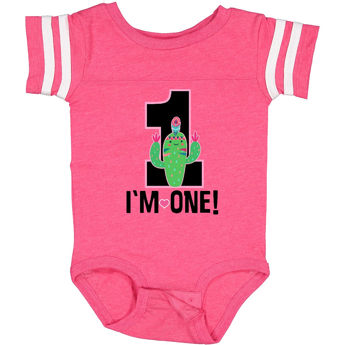 Inktastic 1st Birthday Cactus Baby Bodysuit - Adorable Girls' 1 Year Old Outfit for Birthday Photos & Special Occasions