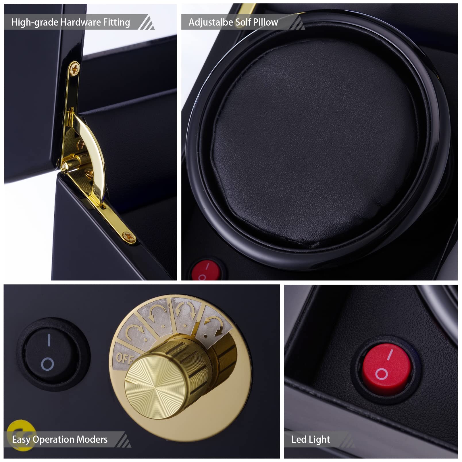Super Quiet Automatic Watch Winder for Men & Women - Single Watch Rotator with LED Display | Perfect for Rolex, Omega & Luxury Watch Storage | Home, Office & Travel Use