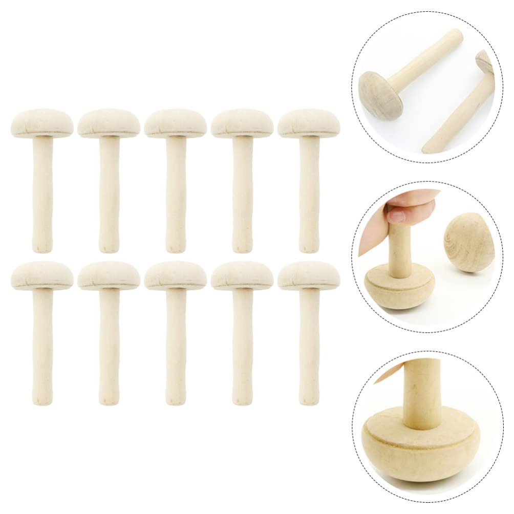 10pcs Wooden Knitting Mushroom Tools - Professional & Convenient Knitting Accessories for DIY Crafts, Home Decor, and Handmade Gifts