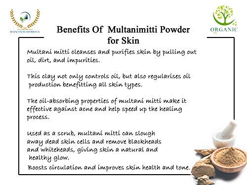 RAINTECH HERBALS Reetha Powder & Multani Mitti Powder Combo for Hair Care – 200g (2 x 100g) | Natural Hair & Scalp Treatment | Cleanses, Strengthens & Nourishes Hair | 100% Pure Organic | Perfect for Deep Cleansing & Revitalizing Dull Hair at Home