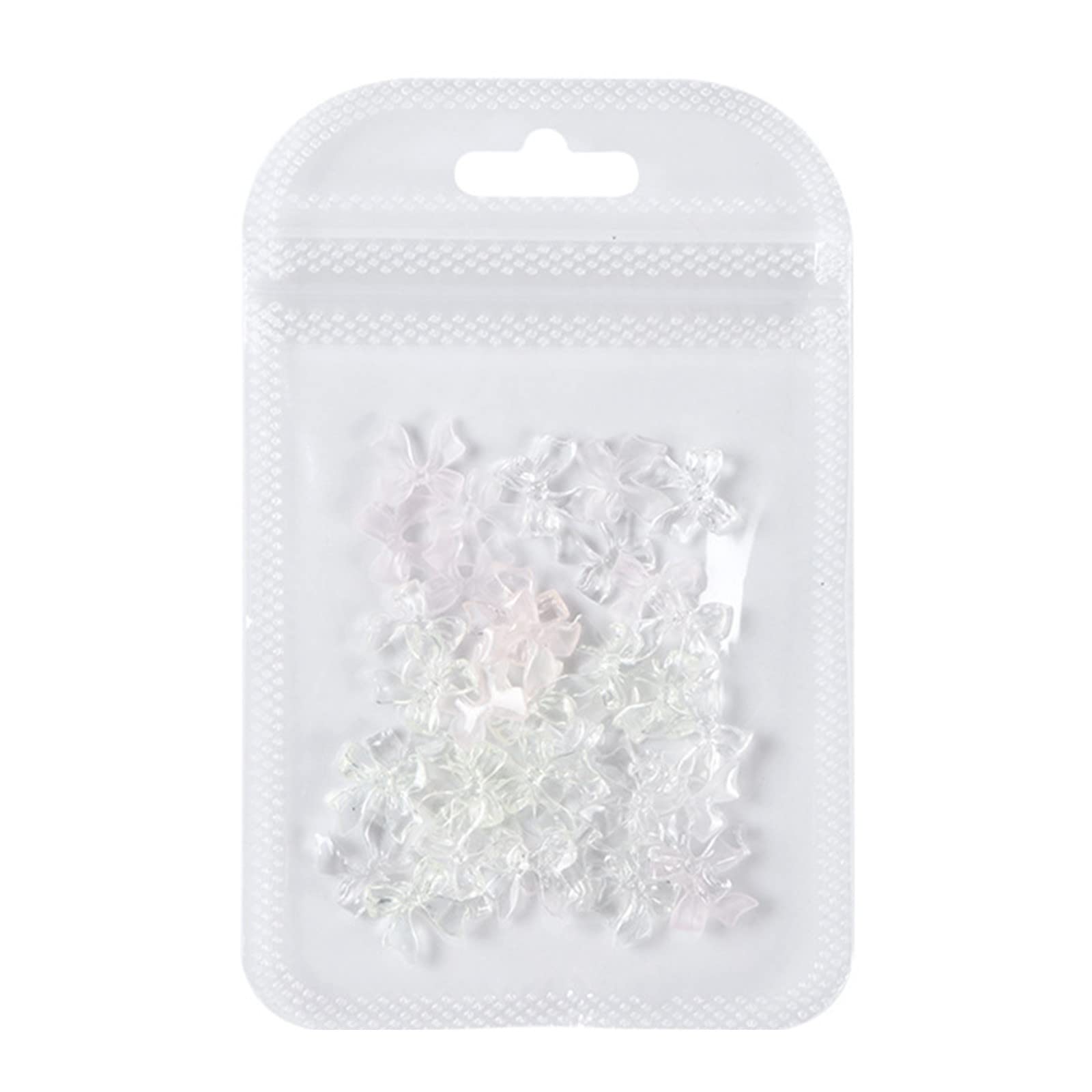 40-Piece Light Variable Bow Knot Nail Art Kit with Butterfly & Diamond Decorations - Trendy Nail Enhancements for DIY Manicures, Parties & Special Occasions