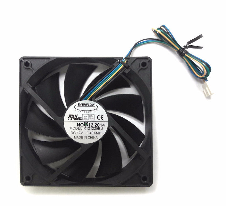 Everflow 120x120x25mm 12V 9-Blade PWM Cooling Fan - R121225BU AF - High Performance PC Case Fan for Gaming Computers, Servers & Workstations