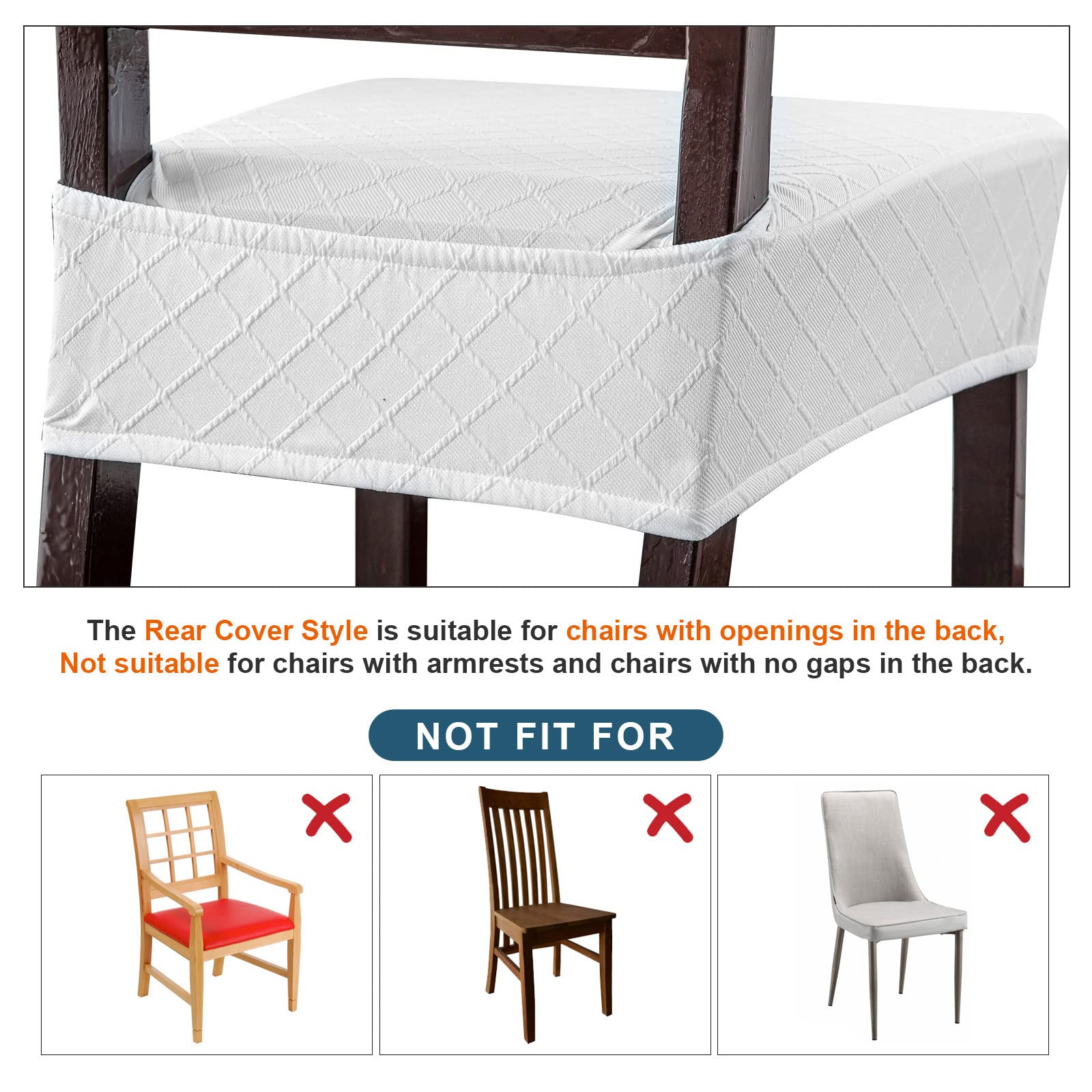 Waterproof Chair Seat Covers - Durable Dining Room & Kitchen Chair Slipcovers - Perfect for Home, Office, Restaurant & Outdoor Use