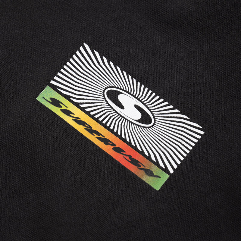 Supervsn Vibrate Higher Vintage Black T-Shirt - Soft Cotton Unisex Tee for Casual Wear & Street Style
