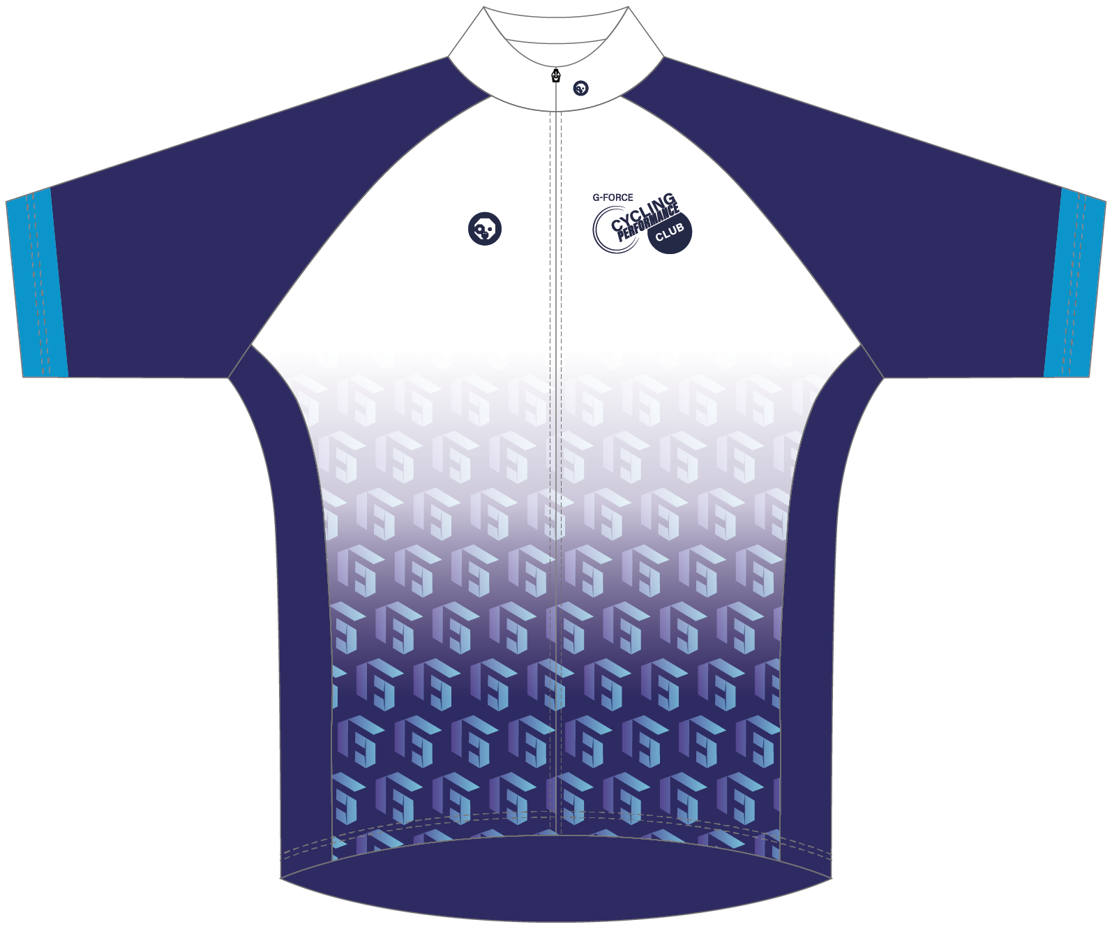 High-Performance G Force CLUB Cycling Jersey for Men & Women - Breathable & Moisture-Wicking Bike Shirt - Perfect for Road Cycling, Mountain Biking & Outdoor Sports