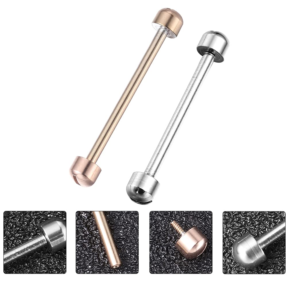 Hemobllo 2-Piece Watch Band Screw Tube Kit - Stainless Steel Watch Strap Screw Rods & Tubes for Watch Repair & Replacement | Perfect for Rolex, Seiko, Casio Watch Band Adjustments