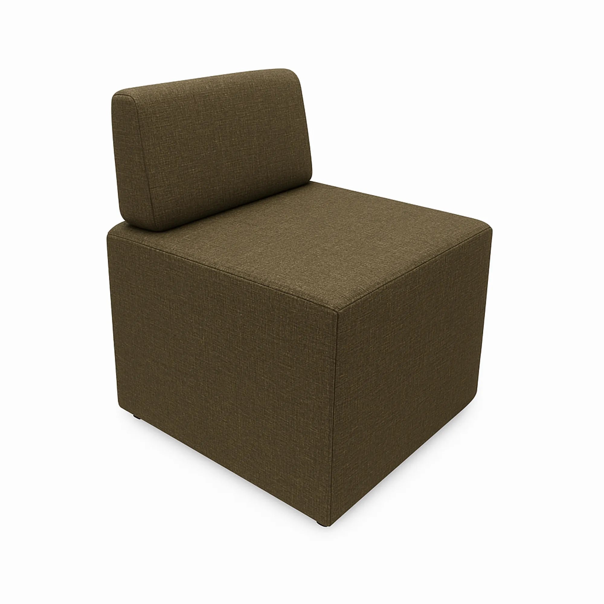 Dylan Upholstered Ottoman with Backrest - Comfortable Footrest and Extra Seating for Living Room, Bedroom, or Office