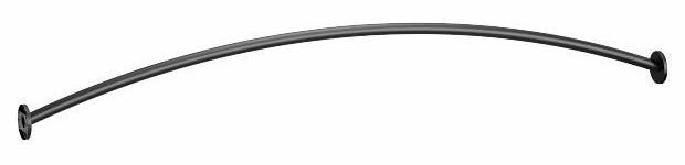 Moen CSR2145BL 60-Inch Curved Shower Rod in Matte Black - Heavy Duty Rust-Resistant Bathroom Shower Curtain Rod for Spacious Shower Experience