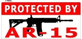 AR-15 Rifle NRA Guns Laptop Sticker - Patriotic Window Bumper Decal for Cars, Trucks & Laptops - Show Your 2nd Amendment Support