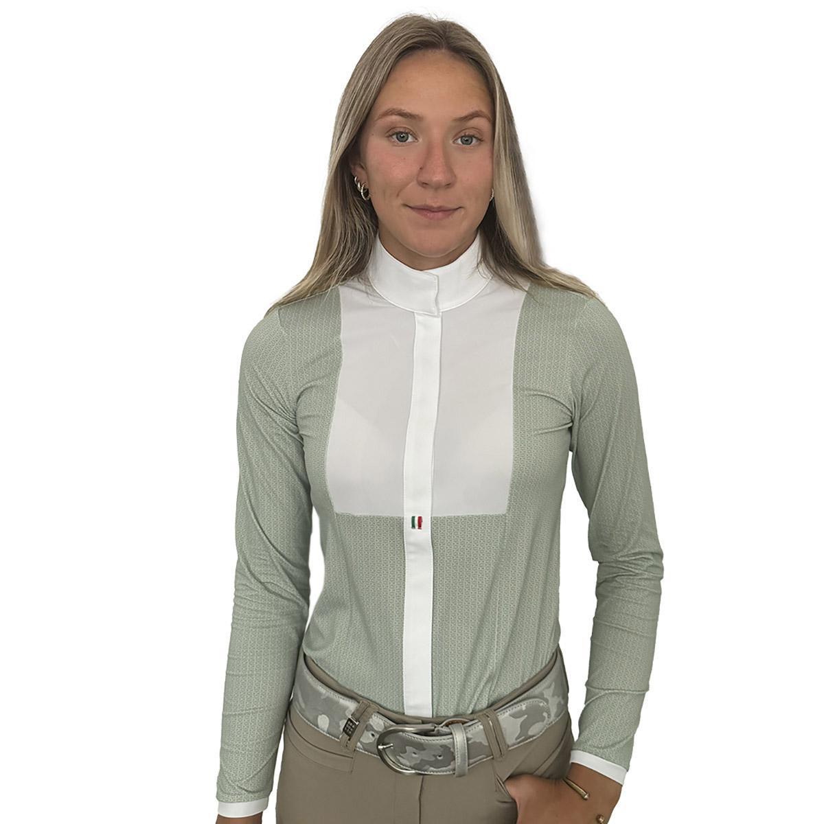 Alina Long Sleeve Show Shirt for Women - Equestrian Riding Competition & Horse Show Apparel - Perfect for Dressage, Jumping, and Western Events