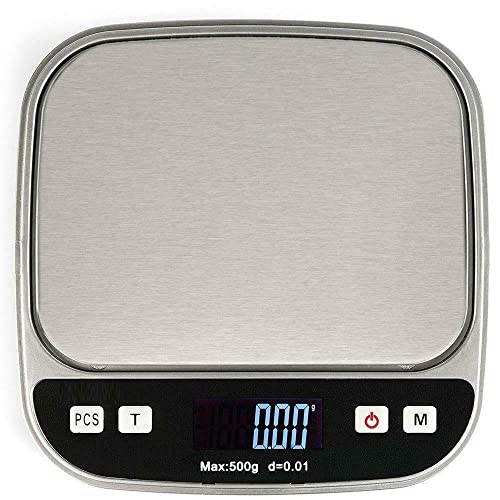 Mini Digital Jewelry Scale 500g x 0.1g - Precision Food Weighing Scale for Kitchen, Baking, Coffee, Herbs & Crafts | Portable Gram Scale for Cooking, Jewelry Making & Small Business