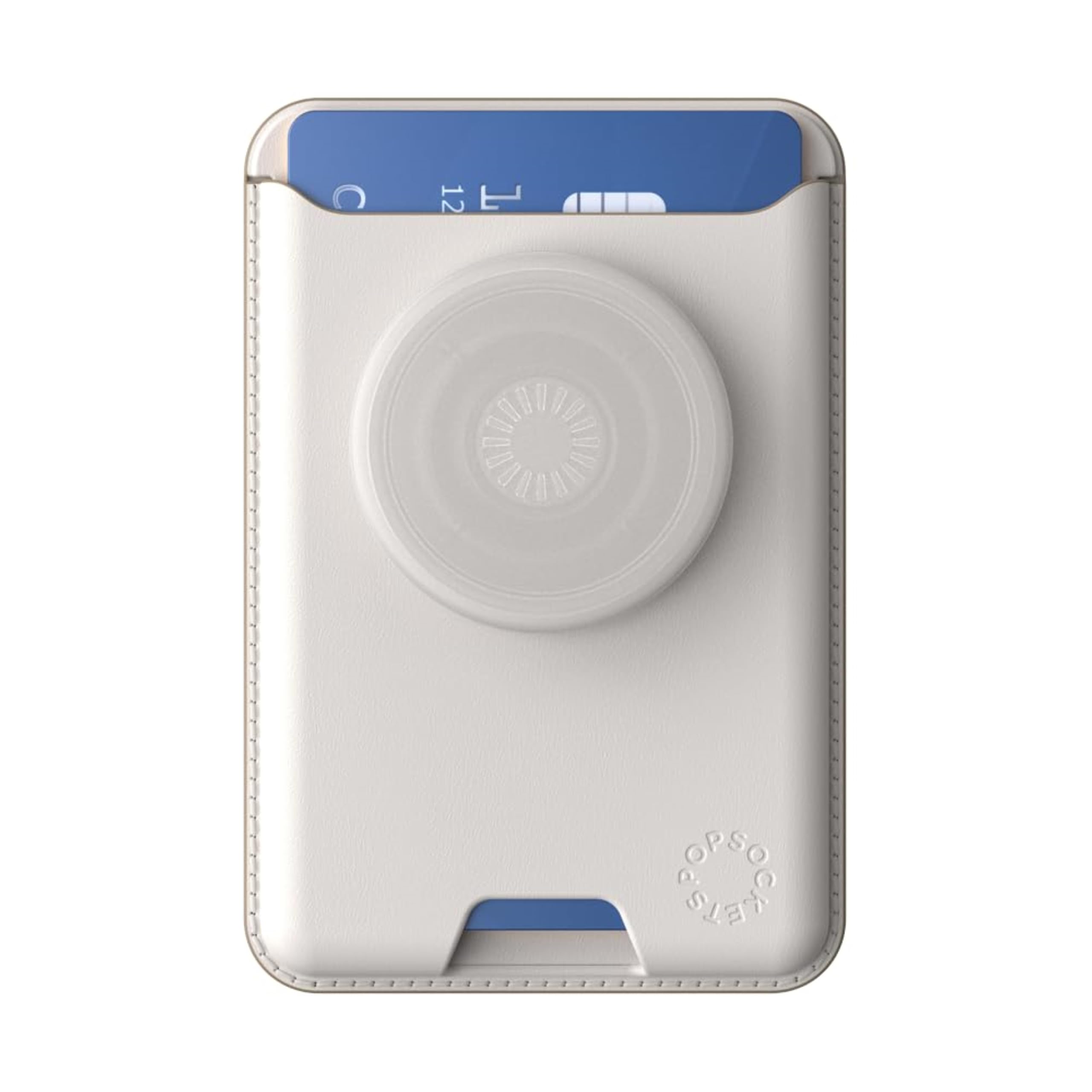 PopSockets Softgoods Phone Wallet with Expanding Grip - MagSafe Compatible Card Holder & Wireless Charging | Perfect for Everyday Use, Travel, and Hands-Free Convenience - Horchata