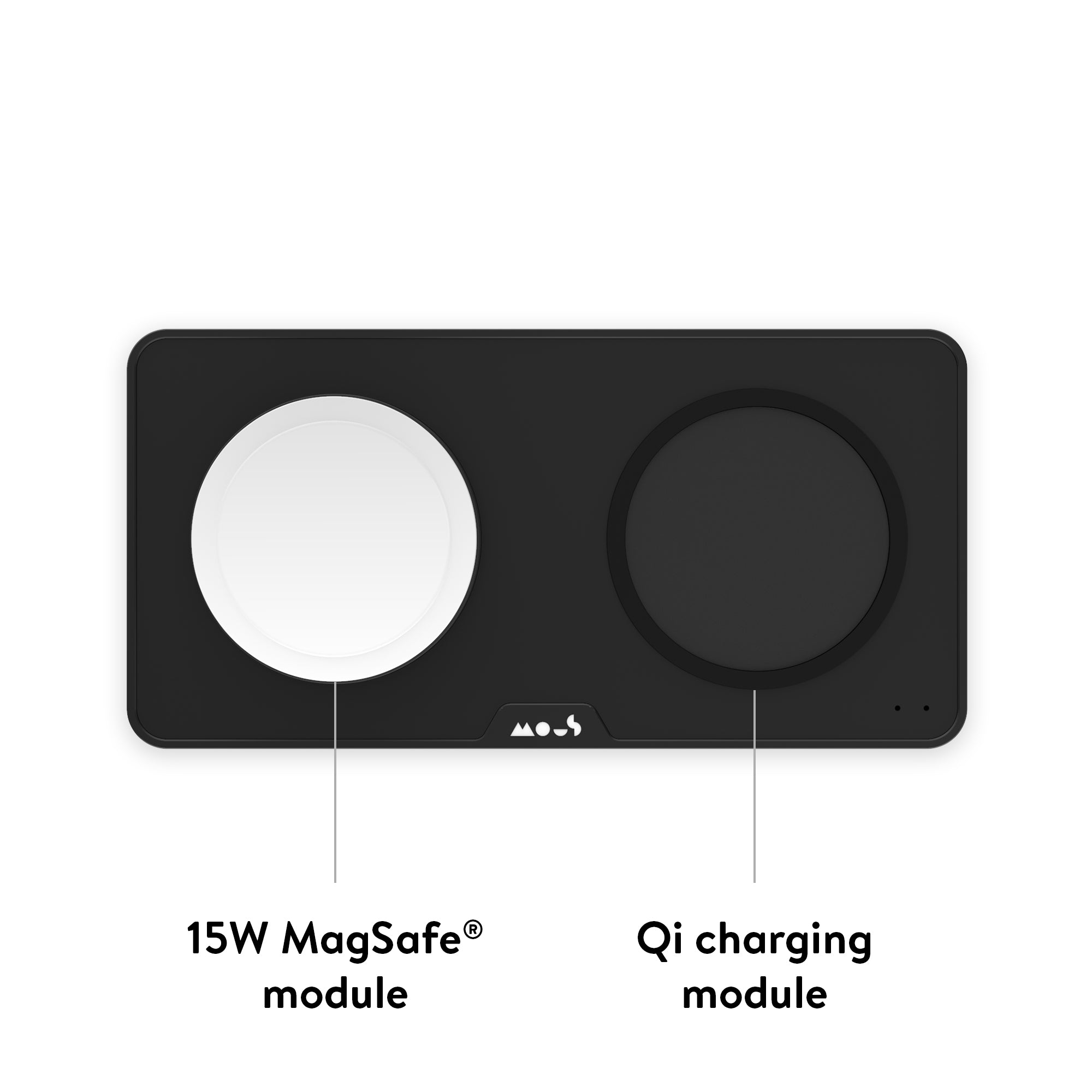 Premium Matte Black Wireless Charging Station with MagSafe® - Fast Charging for iPhone 14/13/12, AirPods & Apple Watch | Compact Multi-Device Charger for Home, Office & Travel