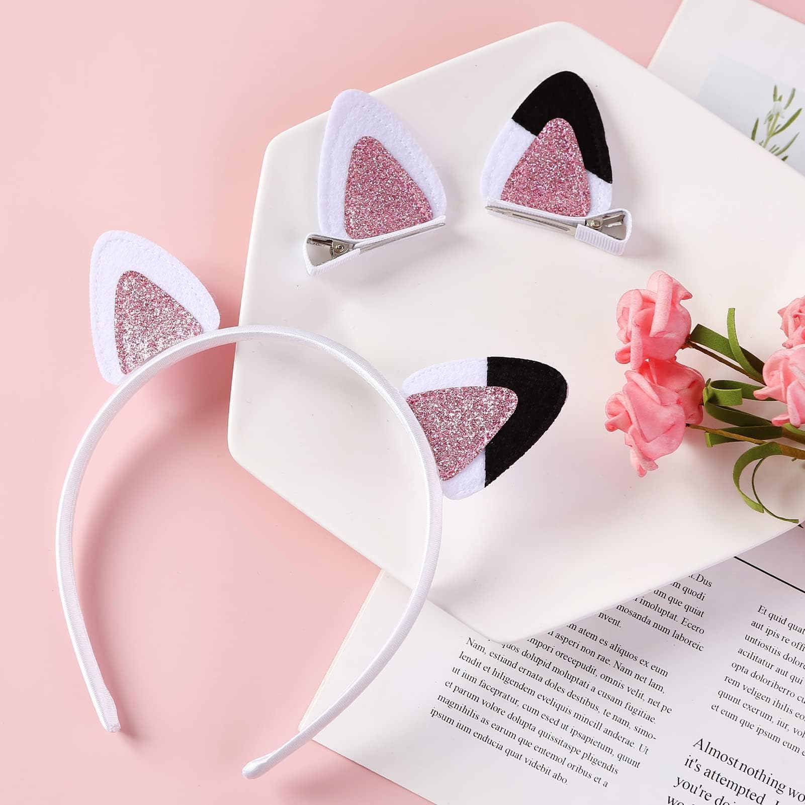 Cute Cat Ears Headbands - Perfect for Birthday Parties, Halloween Costumes & Cosplay | Fun Cat-Themed Party Decorations & Accessories for Women & Girls