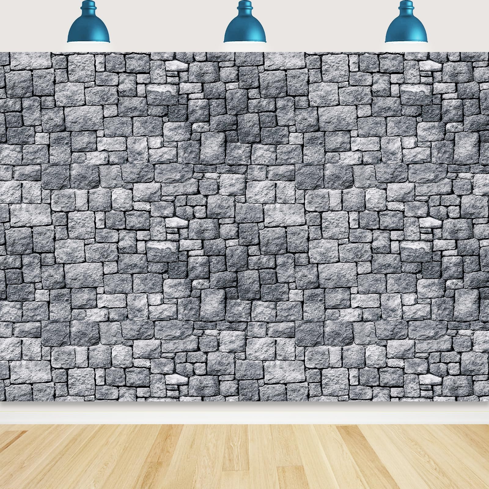 7x5FT Brick Stone Wall Backdrop | 84x60Inch Medieval Castle Background for Photography, Theater, and Home Decor