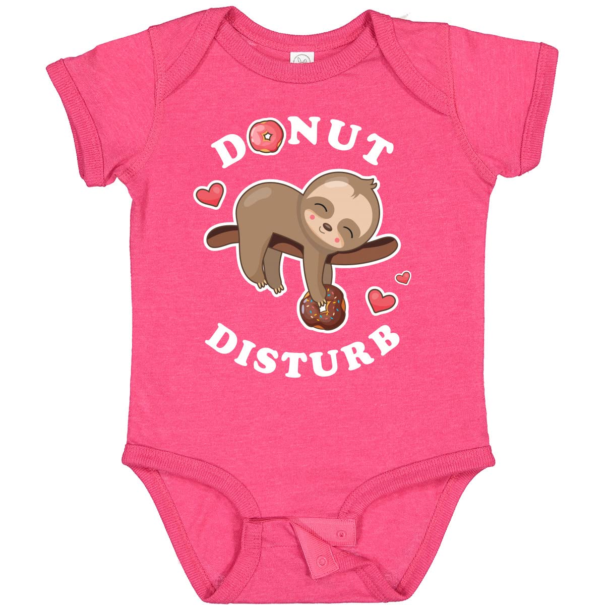 Inktastic Donut Disturb Sloth Baby Bodysuit - Cute Animal Print Onesie for Newborns & Infants - Perfect for Playtime, Photo Shoots & Gifts
