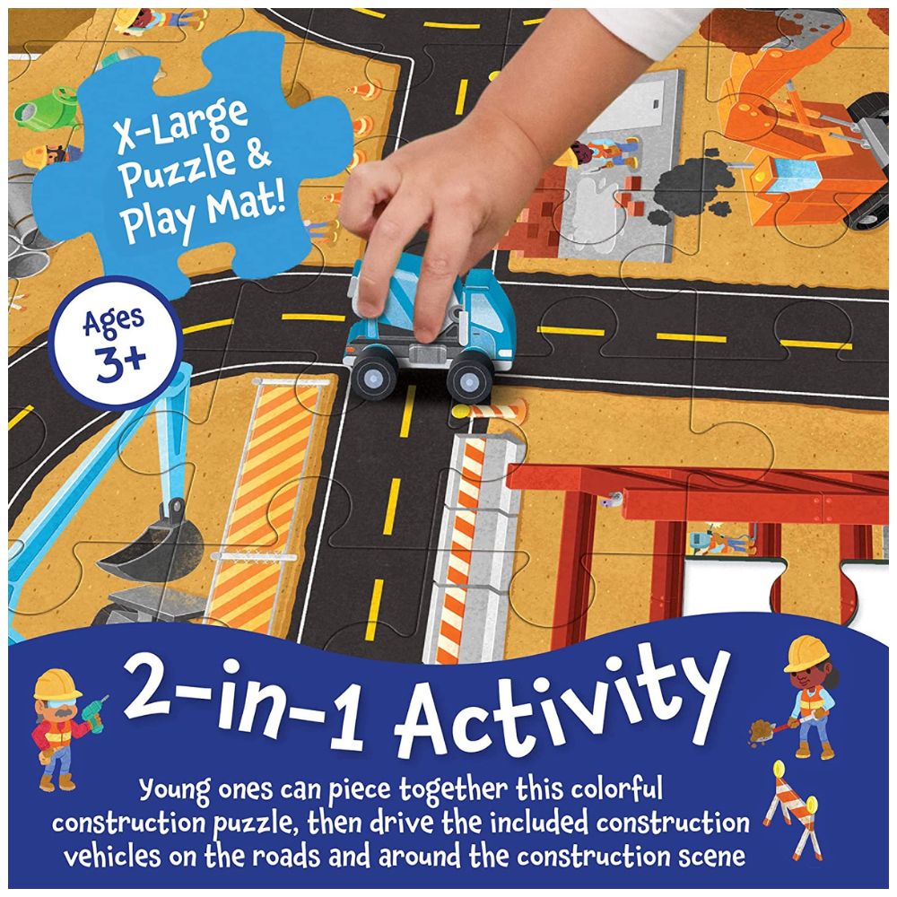 Peaceable Kingdom Construction Site Puzzle & Play Set – Fun Educational Toy for Kids, STEM Learning Activity – Perfect for Preschoolers & Toddlers at Home or Classroom