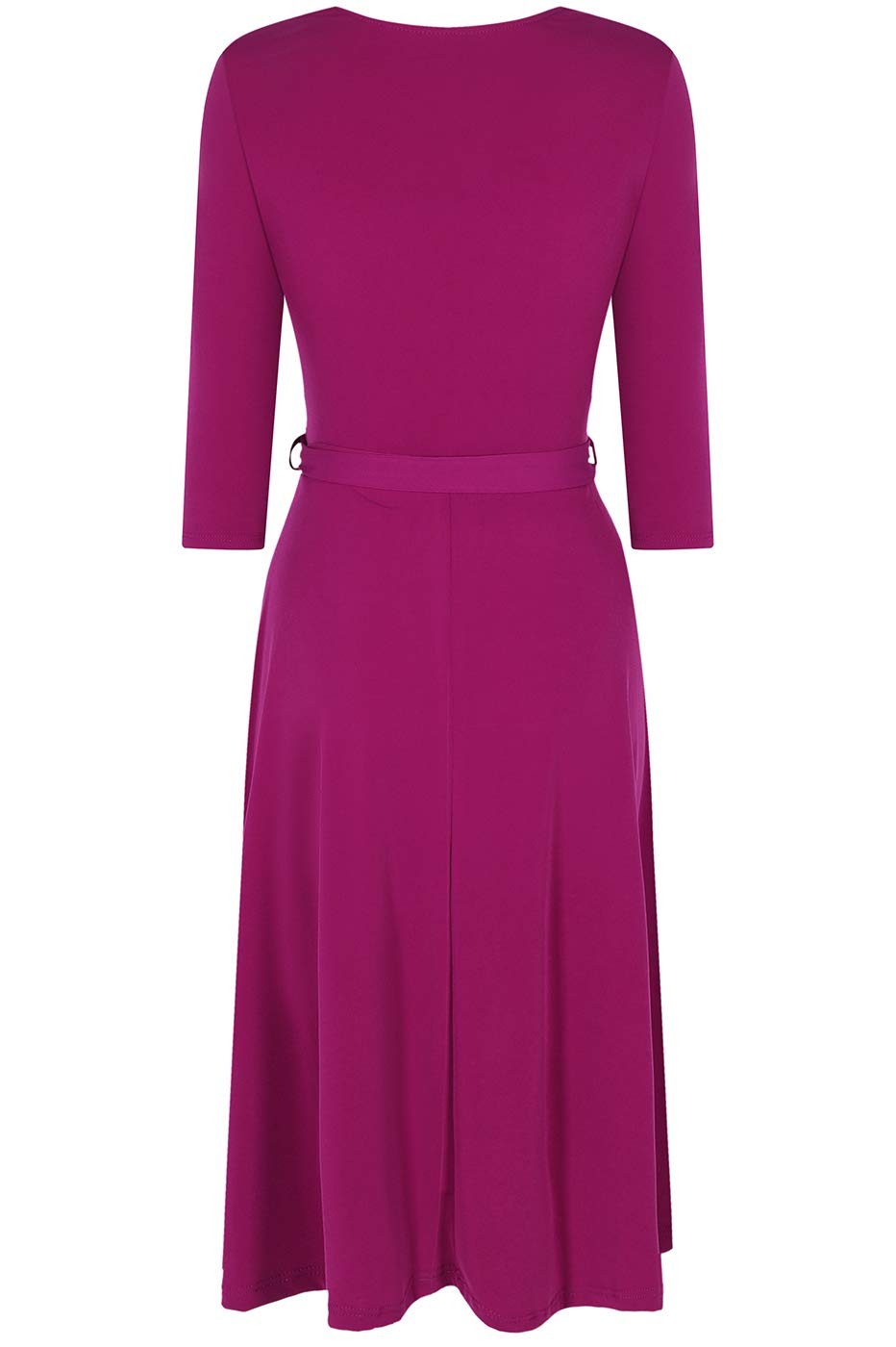 Elegant Women's 3/4 Sleeve V-Neck Midi Dress for Wedding, Bridal Shower & Summer Parties - Knee Length Casual Flowy Dress for Spring Occasions | Perfect for Garden Weddings, Baby Showers & Cocktail Events