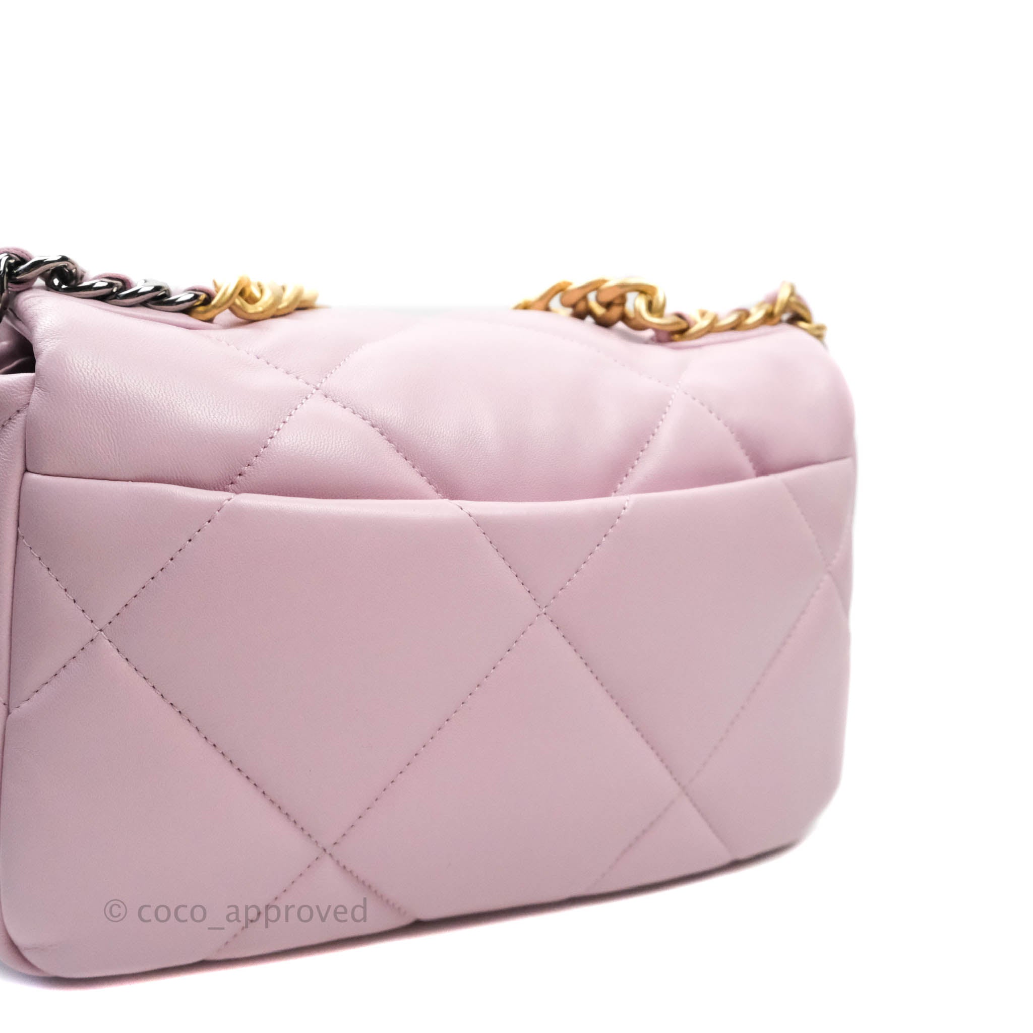 Chanel 19 Small Handbag in Lilac Rose Claire with Mixed Hardware - Luxury Crossbody Bag for Women, Perfect for Date Night & Special Occasions