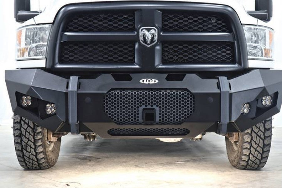LOD Offroad Destroyer Front Bumper with Center Hitch for 2010-2023 Ram 2500 & 3500 Trucks - Heavy Duty Off-Road Bumper for Towing & Adventure