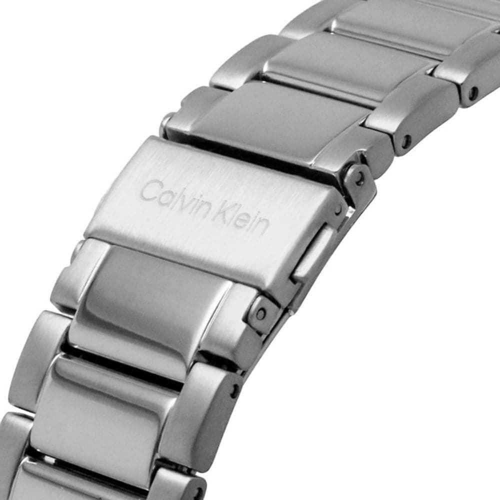 Calvin Klein Men's Blue Dial Chronograph Watch - Silver Stainless Steel Strap, Model 25200063 - Perfect for Business, Casual & Formal Occasions