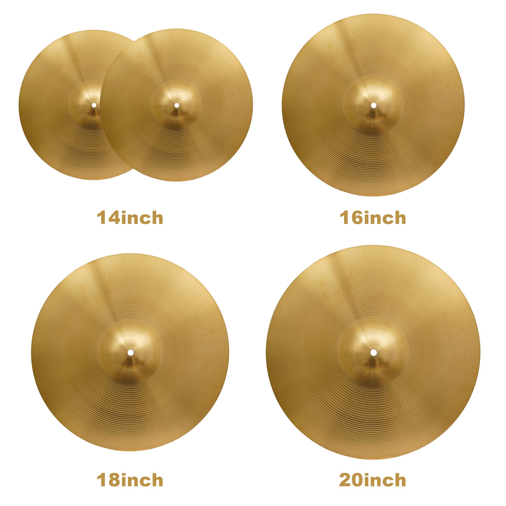 Premium 5-Piece Alloy Drum Cymbal Set (14