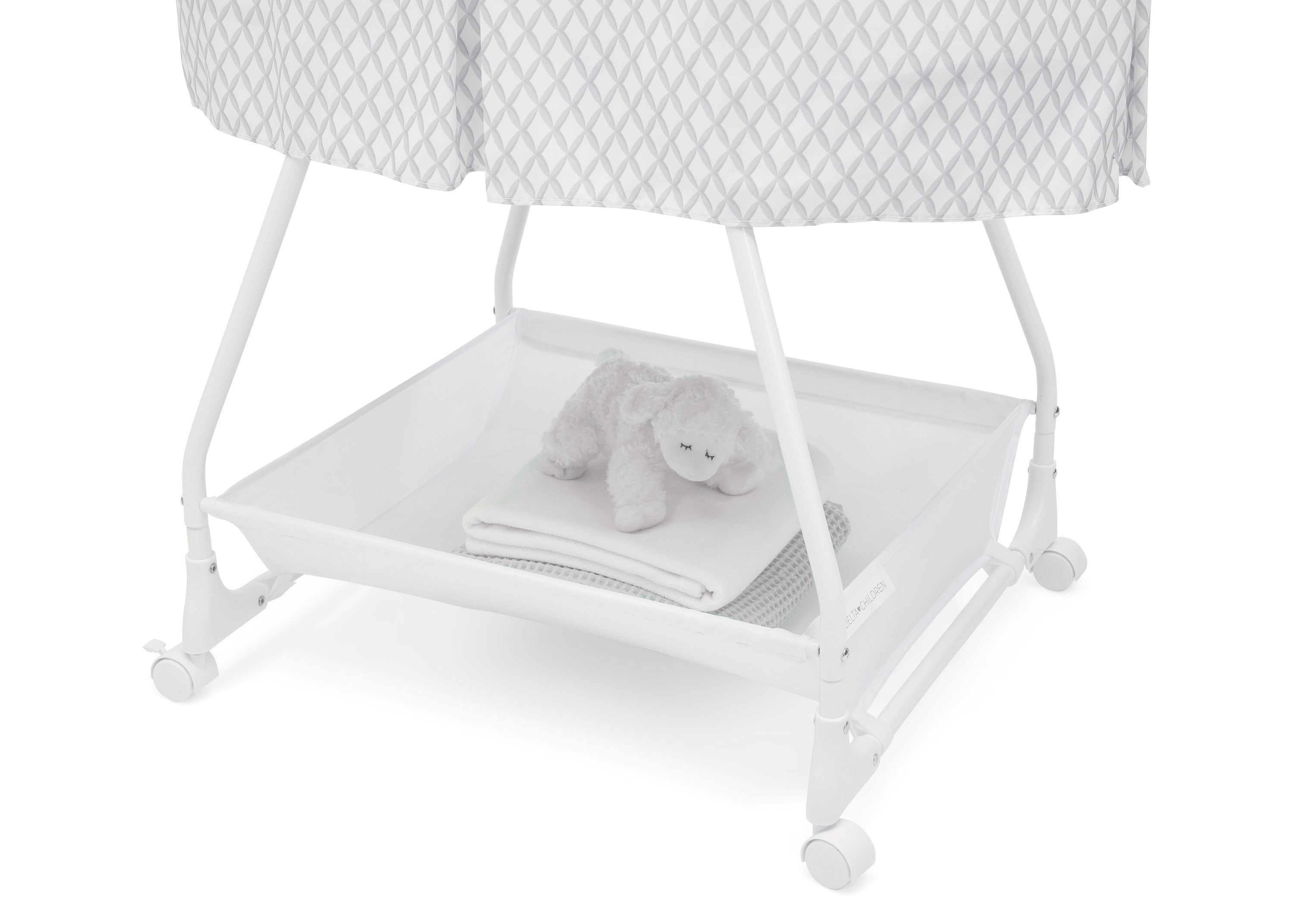 Premium Deluxe Soothing Dreams Bassinet - Ultra Soft Baby Crib with Gentle Rocking Motion & Night Light - Perfect for Nursery, Bedroom Co-Sleeping & Newborn Naptime