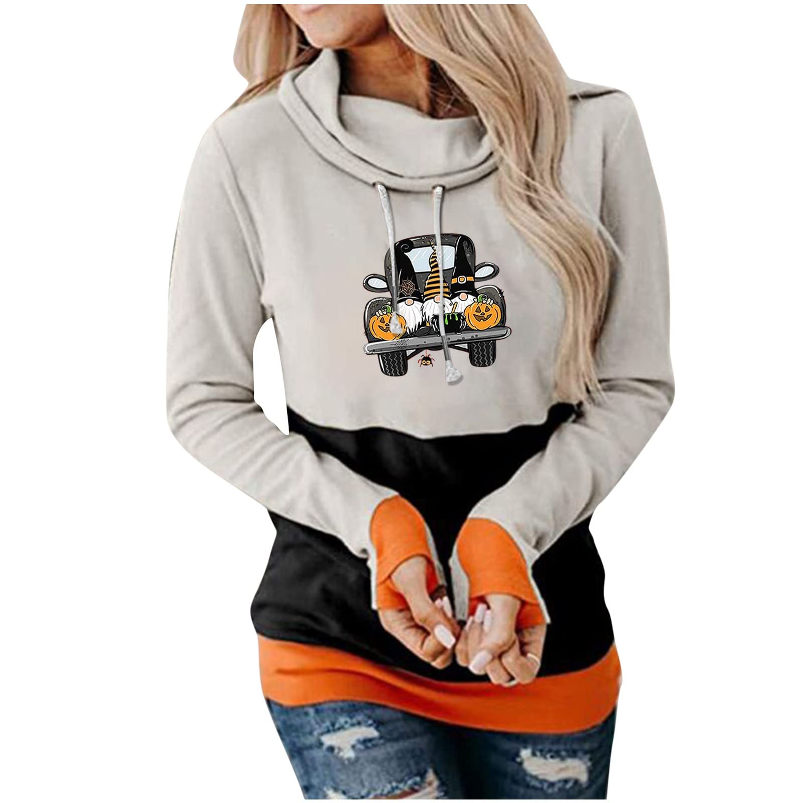 Women's Casual Long Sleeve Shirts - Retro Printed Round Neck Loose Fit 1/2 Zip Blouse for Fall 2022 | Perfect for Autumn Outfits, Office Wear & Weekend Casual Style