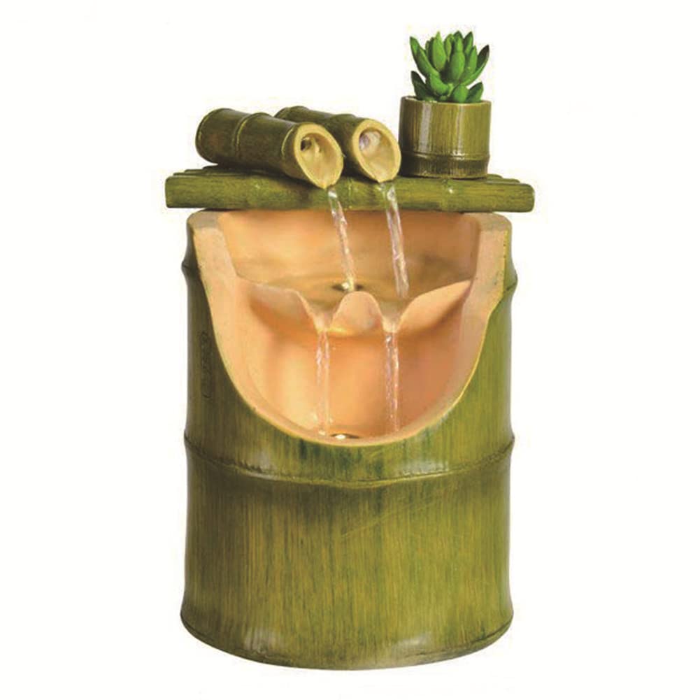 Creative Bamboo Tabletop Water Fountain - Relaxing Circulating Water Feature for Office, Home & Bedroom Decor | Perfect for Zen Meditation, Stress Relief & Indoor Landscaping