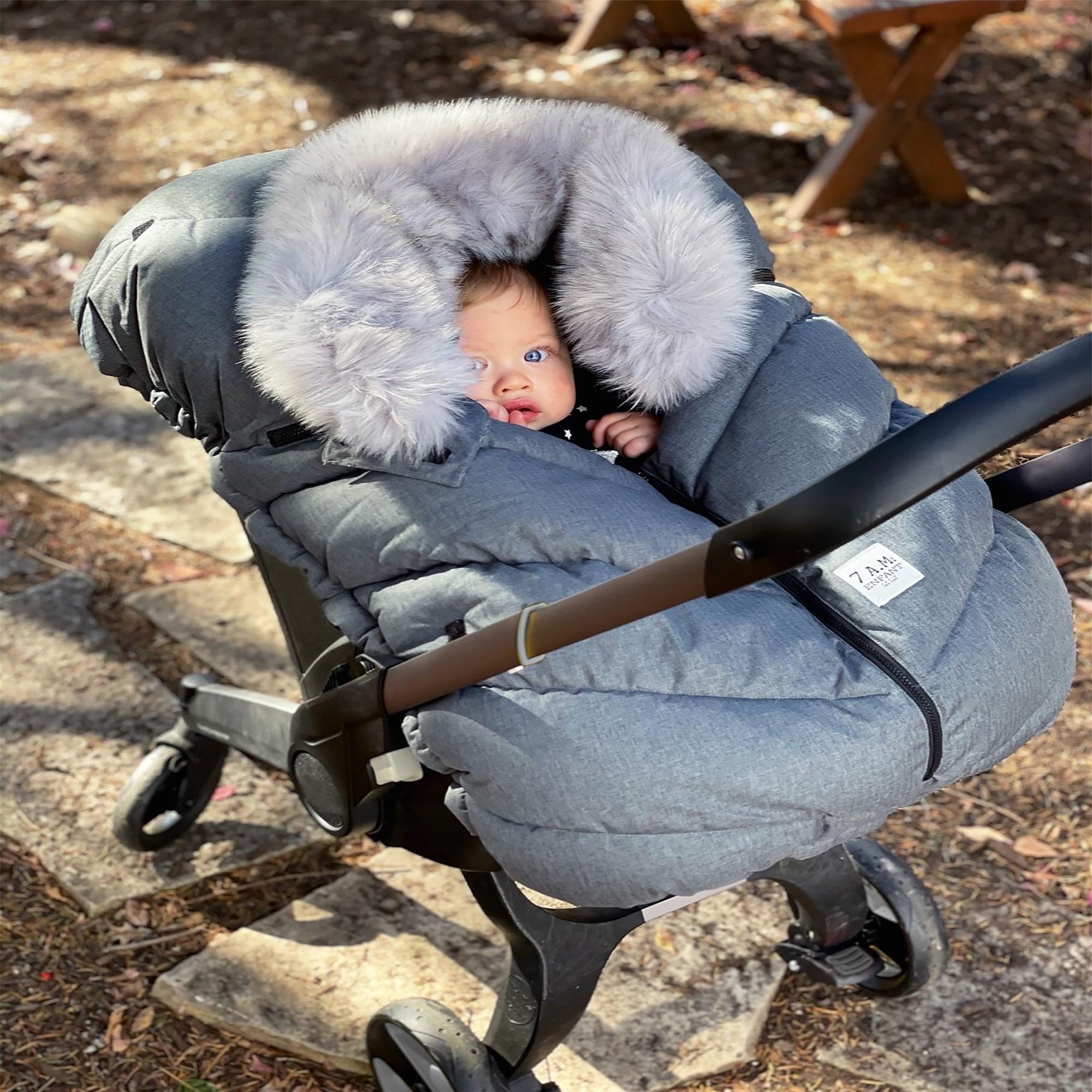 Premium Car Seat Cocoon for Baby - Soft & Warm Tundra Style - Perfect for Winter Travel, Stroller, and Outdoor Adventures
