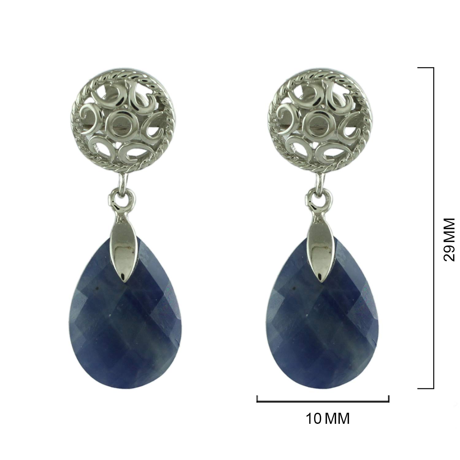925 Sterling Silver Gemstone Earrings for Women - Elegant Carillon Dangle Earrings, Perfect for Engagement, Wedding & Special Occasions