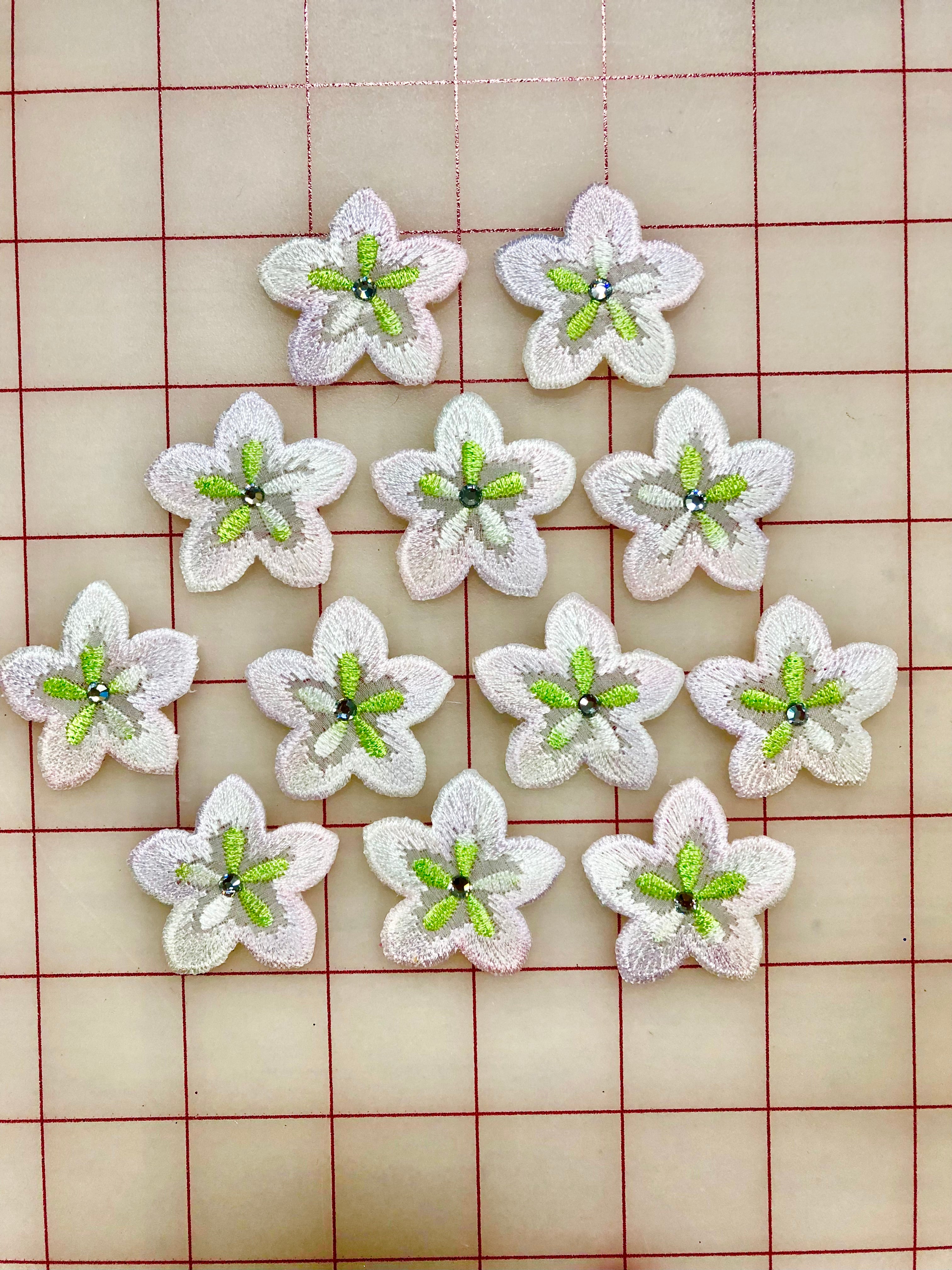 3 Pack Light Pink Applique Flower Iron-On Patches - DIY Fabric Embellishments for Clothing, Bags & Home Decor
